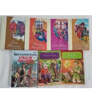 :*Mix Lot of 7 classics for children OF  ILLUSTRATED junior CLASSIC story  books